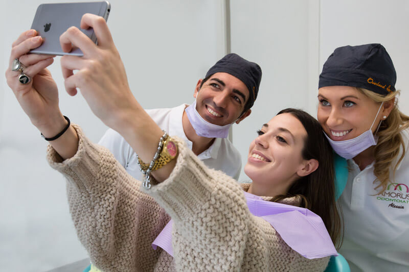 selfie con un paziente